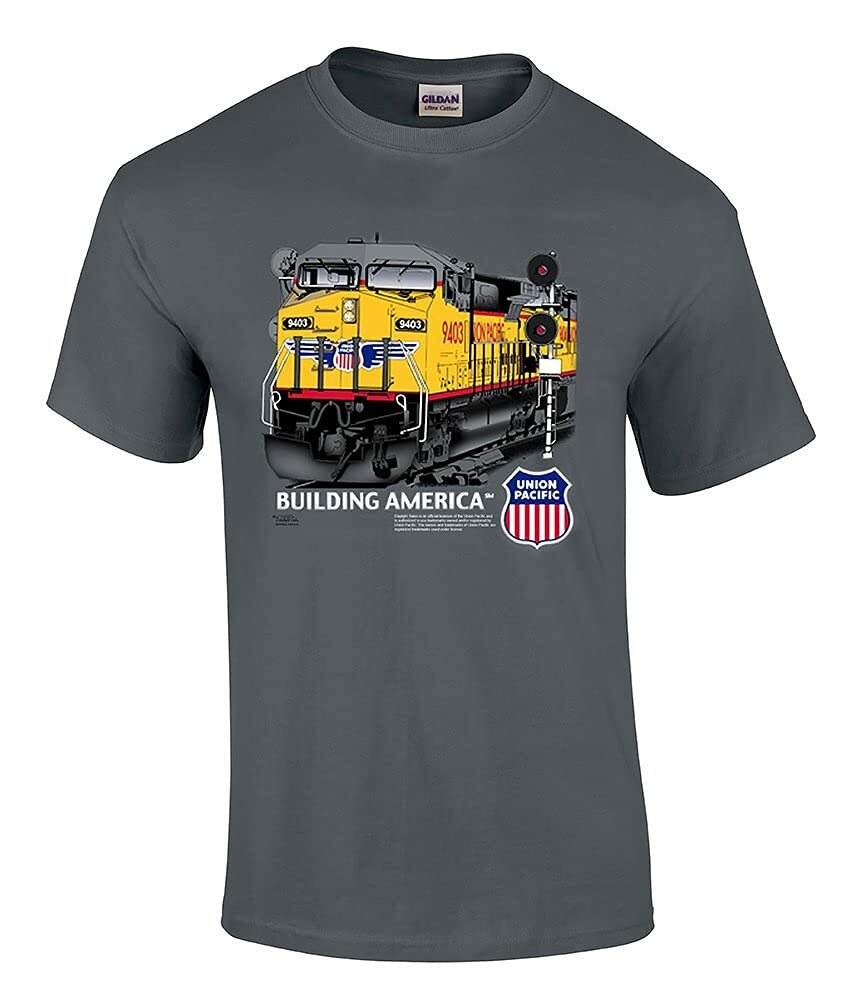 Union Pacific Building America C44-9W Train Authentic Railroad T-Shirt [20005] gallery