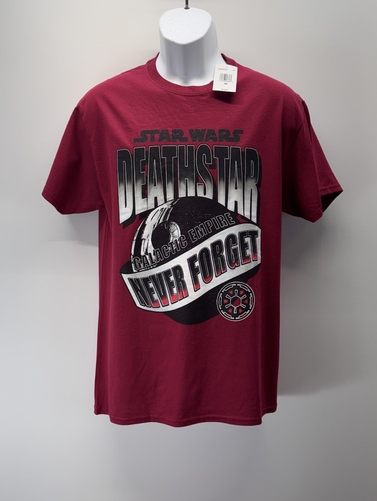 Star Wars Death Star Galactic Empire Never Forget Men’s T-Shirt Size M NWT