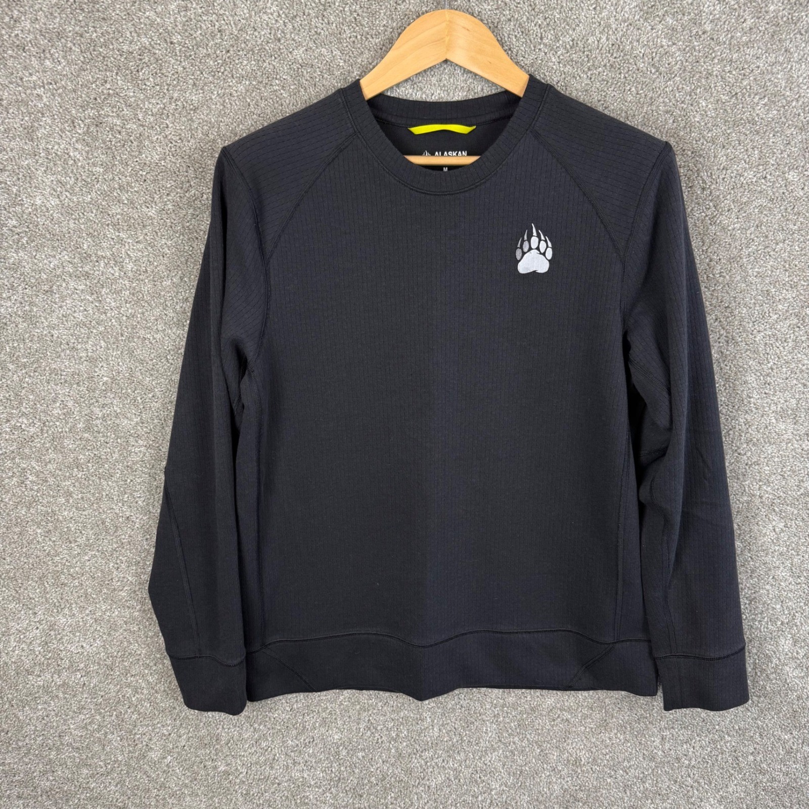 Alaskan Hardgear Duluth Trading Co Mens Medium Black Ribbed Crewneck Shirt gallery