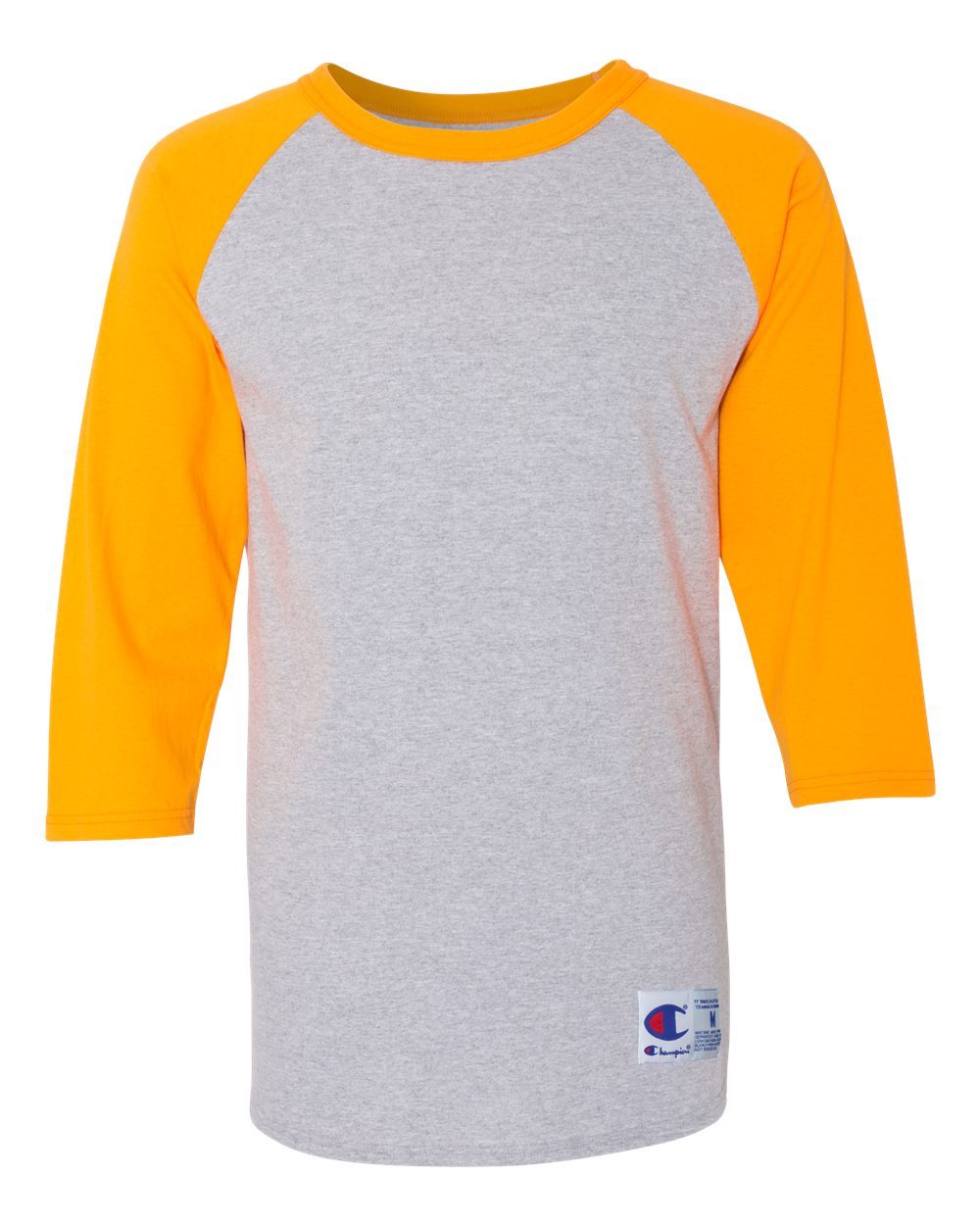 Champion Mens NEW Size S-3XL Tagless Tee ¾ Sleeve Baseball Raglan T-Shirt T137 gallery