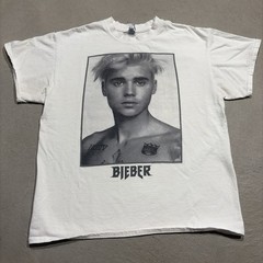 Justin Bieber Sorry Purpose 2016 Tour T-Shirt Band Concert Tee White Sz Large