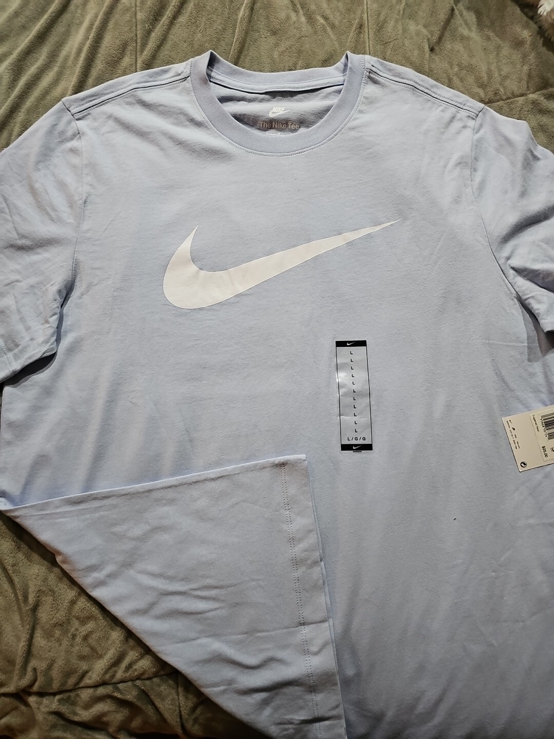 Nike Tee Swoosh Periwinkle Blue Shirt Men's Large ~ Short Sleeve The Nike Tee gallery