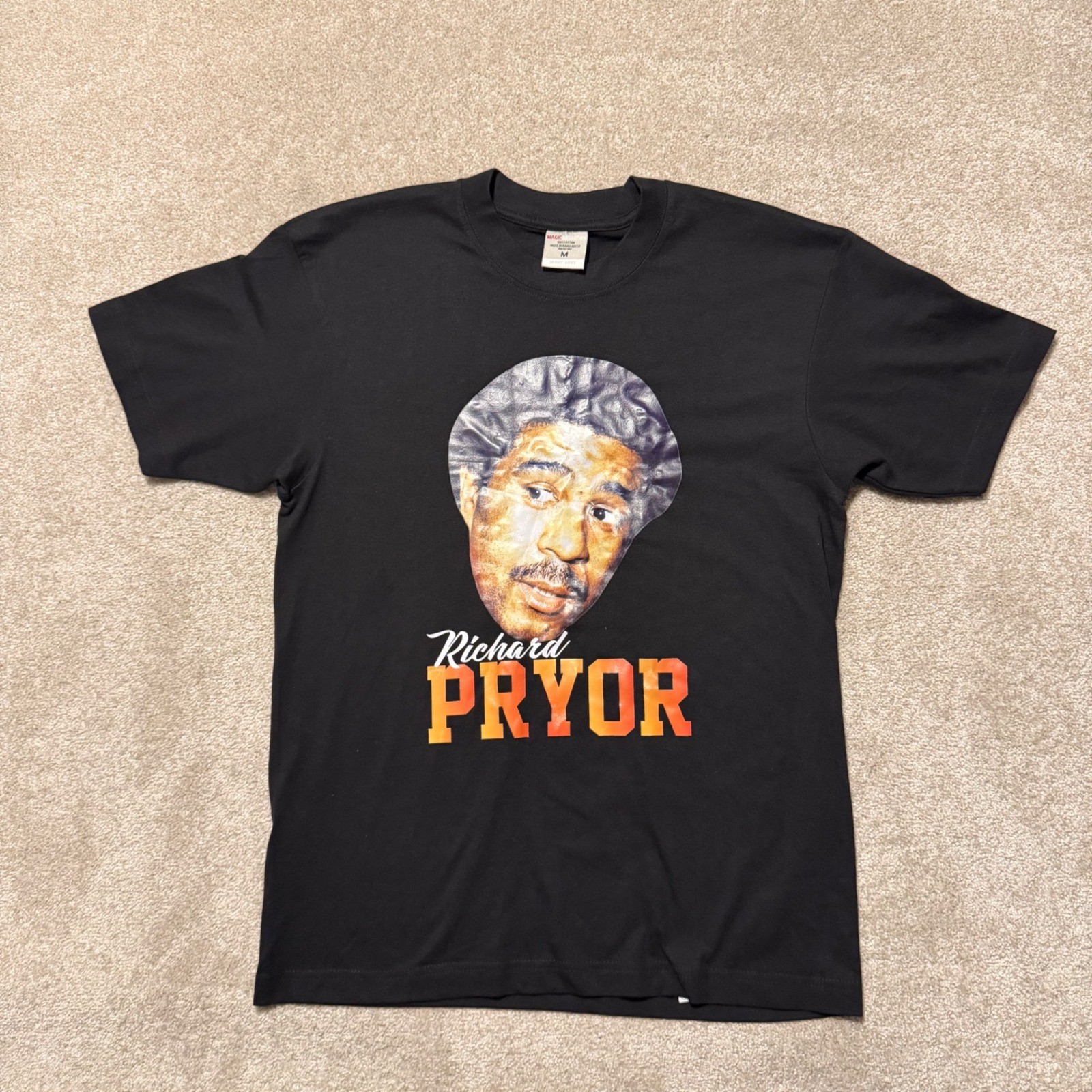 Richard Pryor Graphic T-Shirt Mens M Black Heavy Duty Cotton Magic Collection gallery