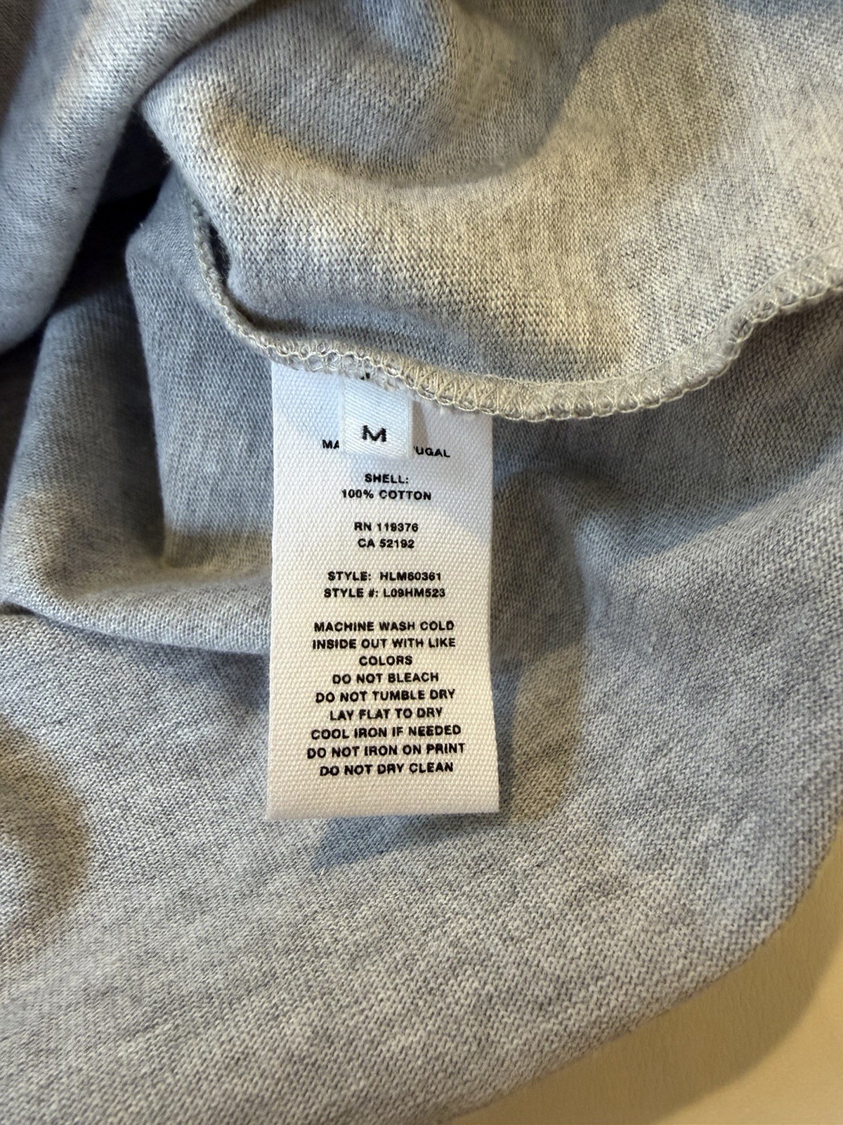 Helmut Lang Short Sleeve T-Shirt Men’s size M Gray MSRP 165 BNWT Medium gallery