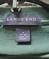 Men’s Land’s End Green Short Sleeve Pull Over T-Shirt ~ Size S