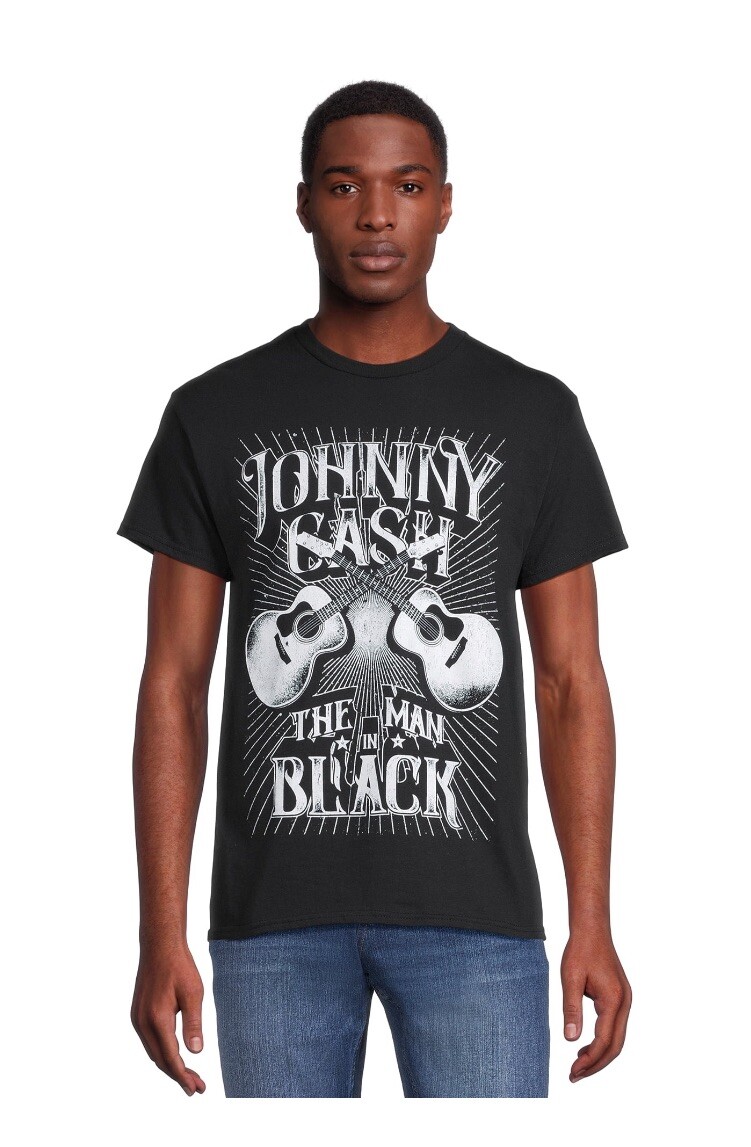 JOHNNY CASH MAN IN BLACK Men's Size S (34-36) Graphic T-Shirt Tee Short Sleeve gallery