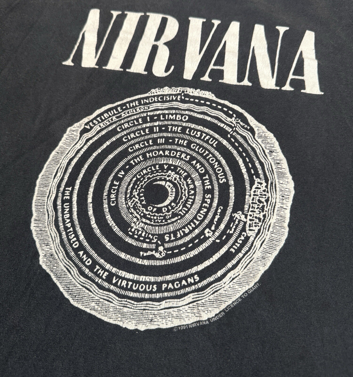 Vintage 1991 Nirvana "Vestibule" T-shirt: First Edition (DETAILS IN DESCRIPTION) gallery