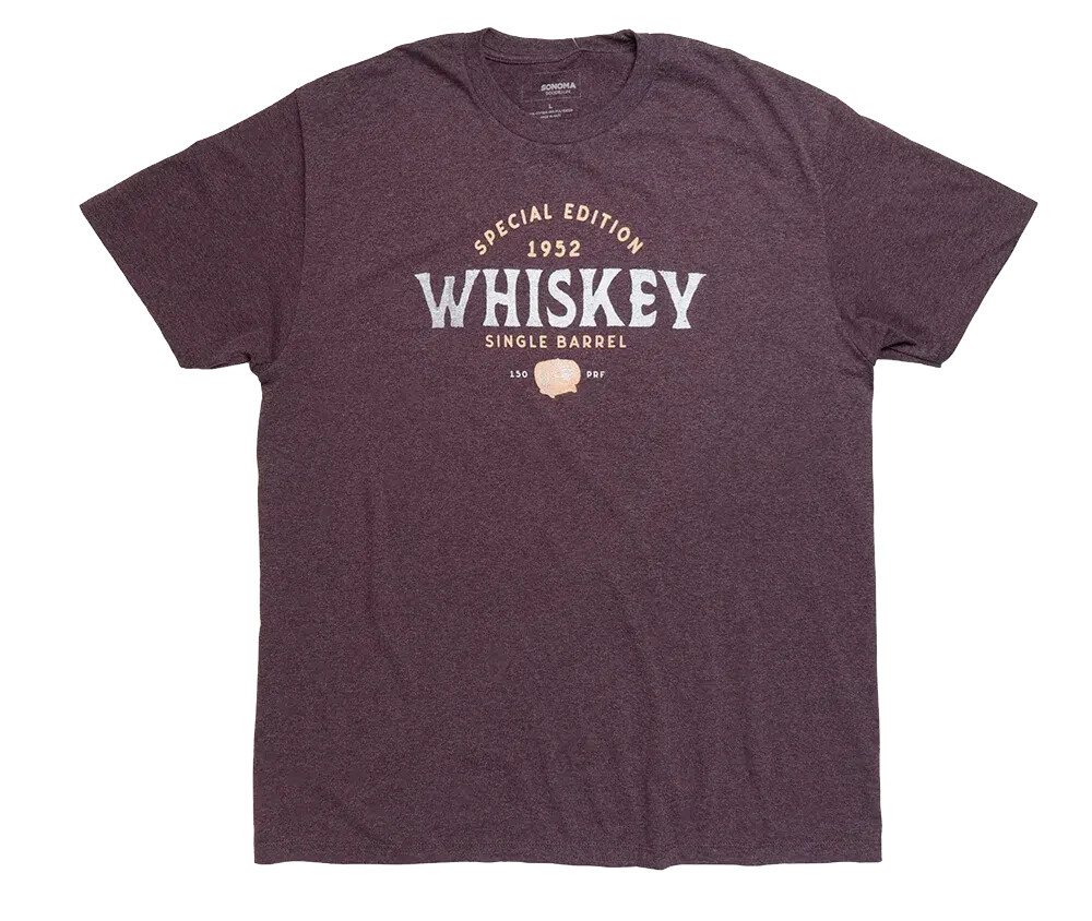 Sonoma Mens Special Edition 1952 Single Barrel Whiskey Plum Heather Shirt New XL