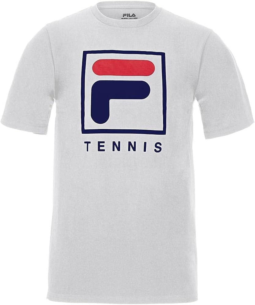 FILA F-Box Men’s Tennis Tee Cotton Logo T-Shirt White NEW L gallery