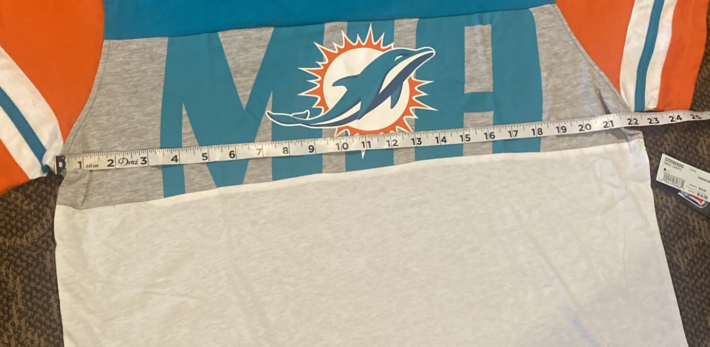 NWT NFL Men’s Miami Dolphins Team Apparel Multicolor Shirt Size XL gallery
