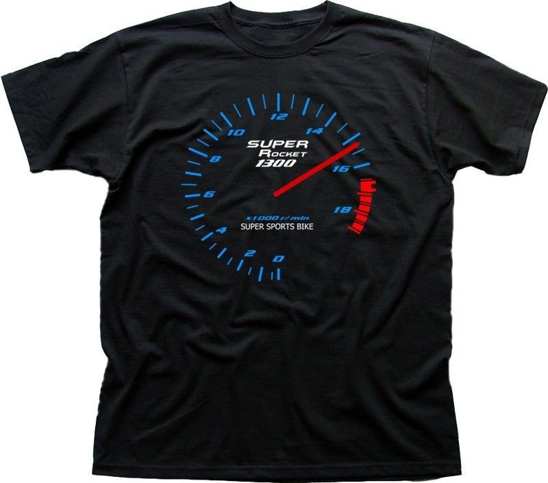 Yamaha XJR 1300 Super Sports bike motorcycle clock black printed t-shirt 9347
