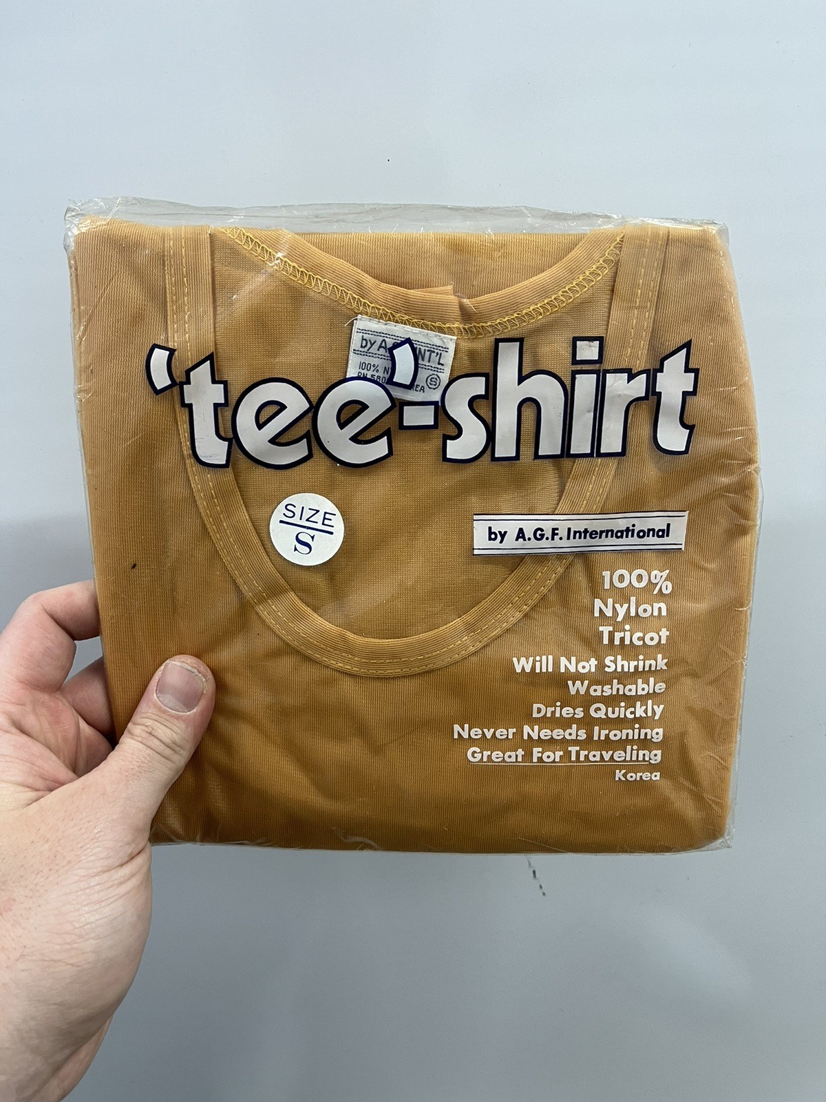 Vintage “tee shirt” Tricot Crew Neck T-Shirt Mens Size S 80s BBoy Rapper Hip Hop