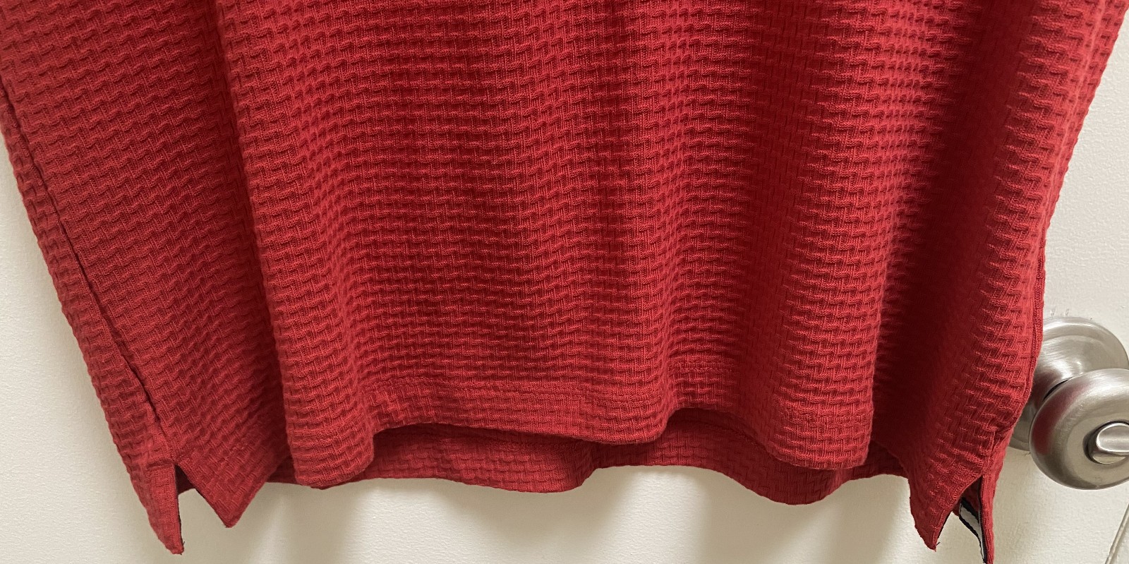 TED BAKER Short Sleeve Men's Sz 3/M Red Better Cotton Curly Textured T-Shirt NWT gallery