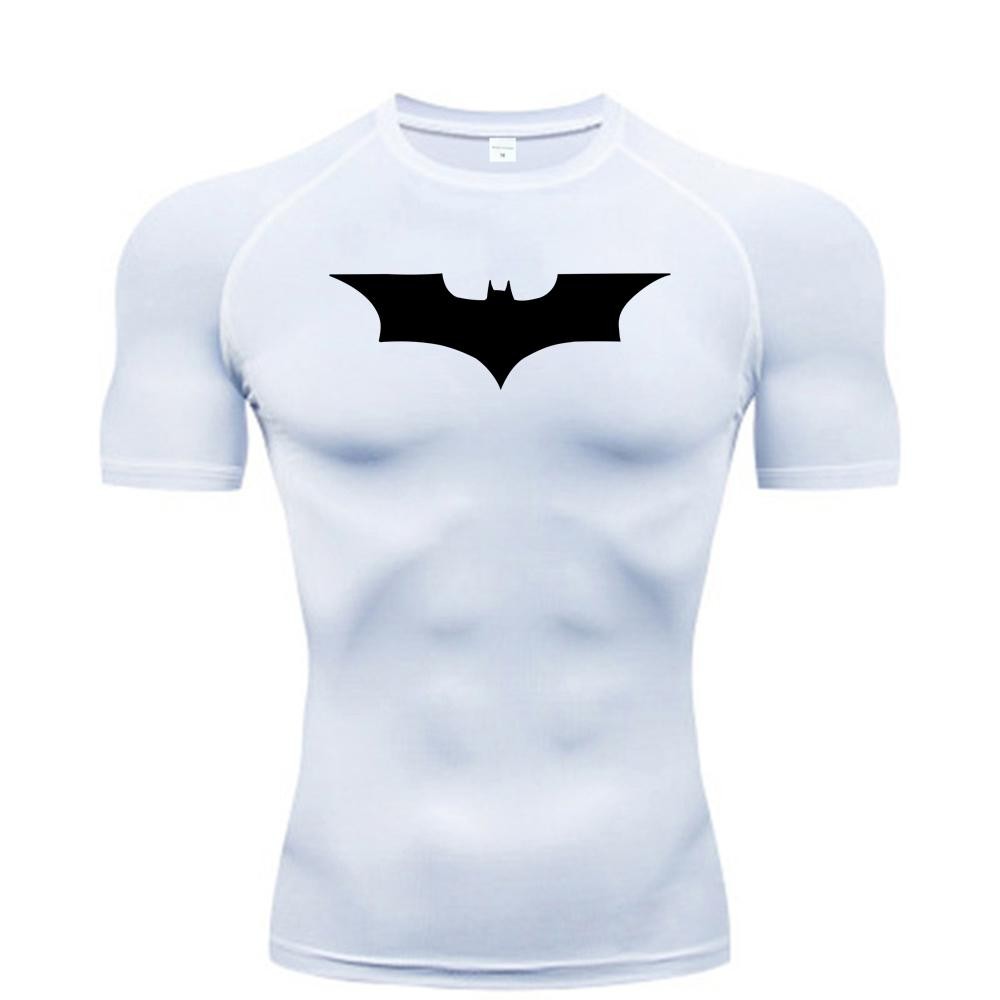 Bat Printed Men's Tight T-shirt Running Compression Compression T Shirt Gym . gallery