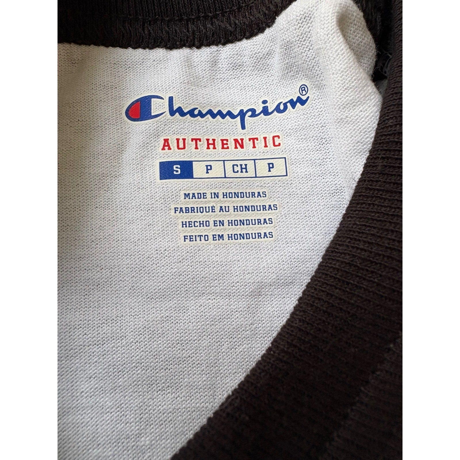 NWOT Unisex Champion Baseball Raglan - Small - White/Black gallery