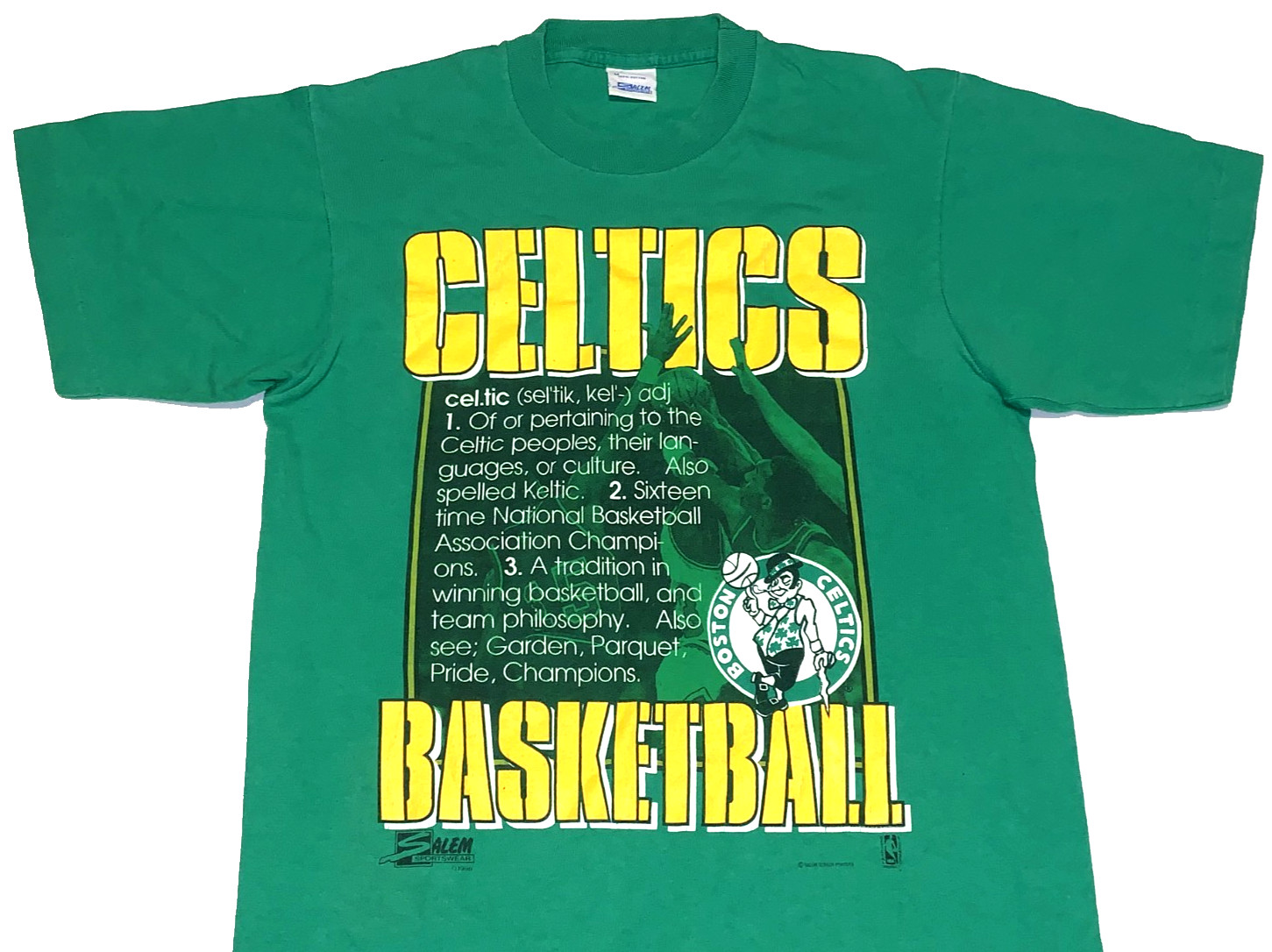 Rare Vintage 1990 Boston Celtics NBA Basketball Team T-Shirt SMALL Single Stitch gallery