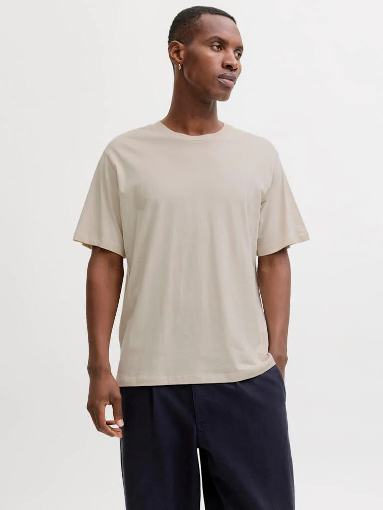 Jack & Jones Men’s 3-Pack JJHugo Crew Neck T-Shirts – 100% Cotton, Loose Fit gallery