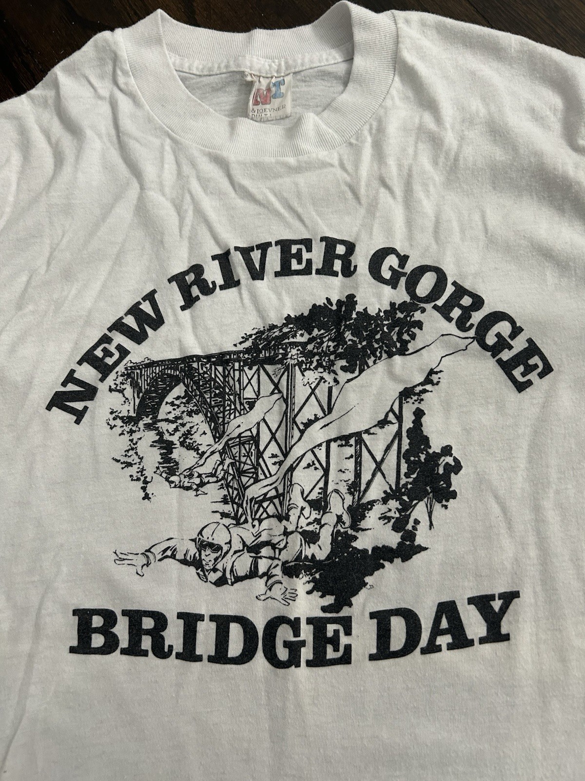 Vintage New River Gorge Bridge Day T Shirt Sz S TNT Single Stitch gallery