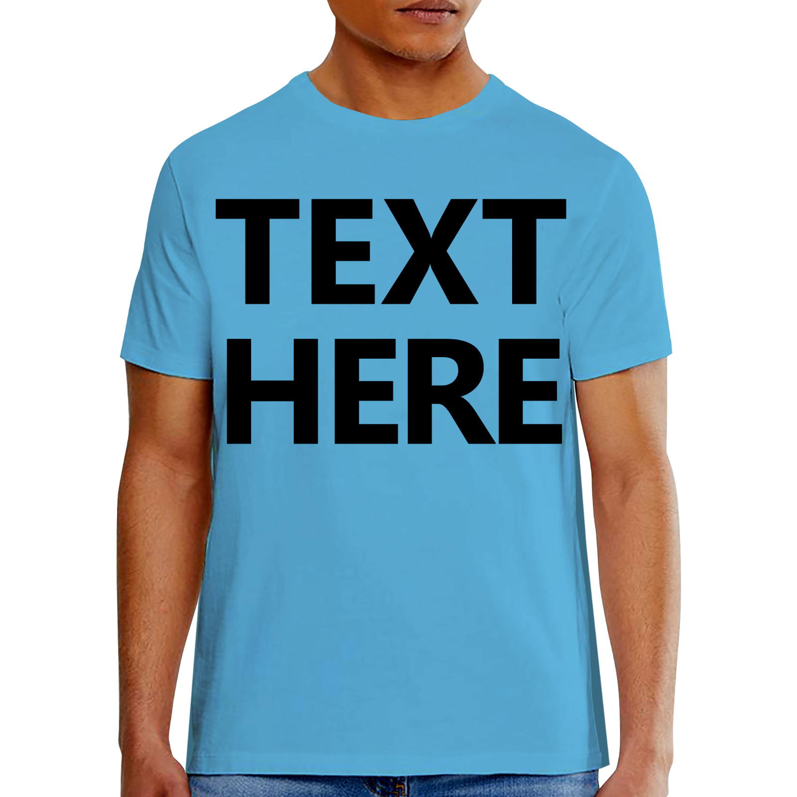 Hanes 5180 Men’s T-Shirt – Custom Print – Add Any Text – Personalized Tee