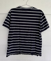 Banana Republic Authentic Tee Navy & White Striped Supima Cotton T-Shirt Large