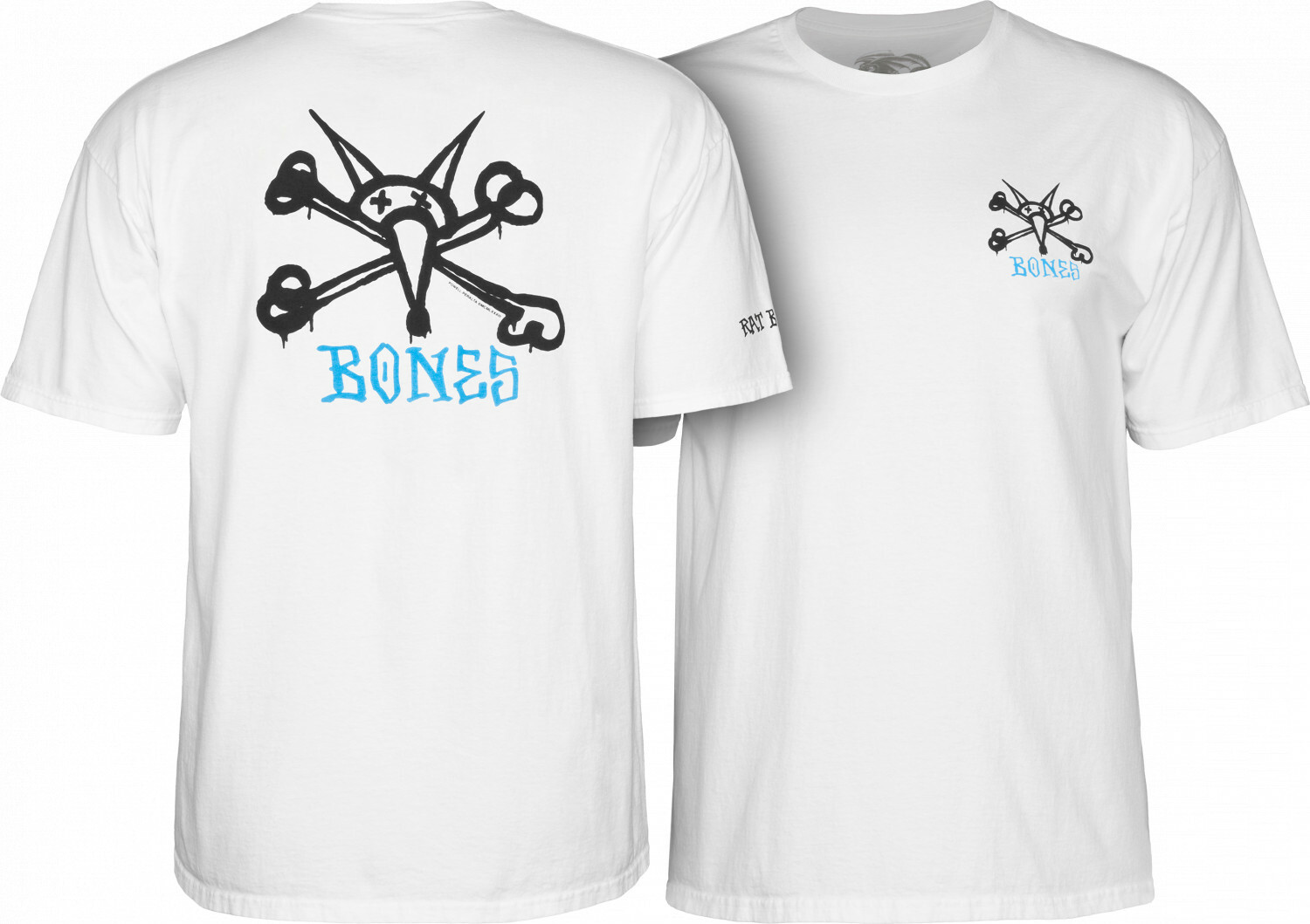 Powell Peralta RAT BONES Skateboard T Shirt WHITE gallery