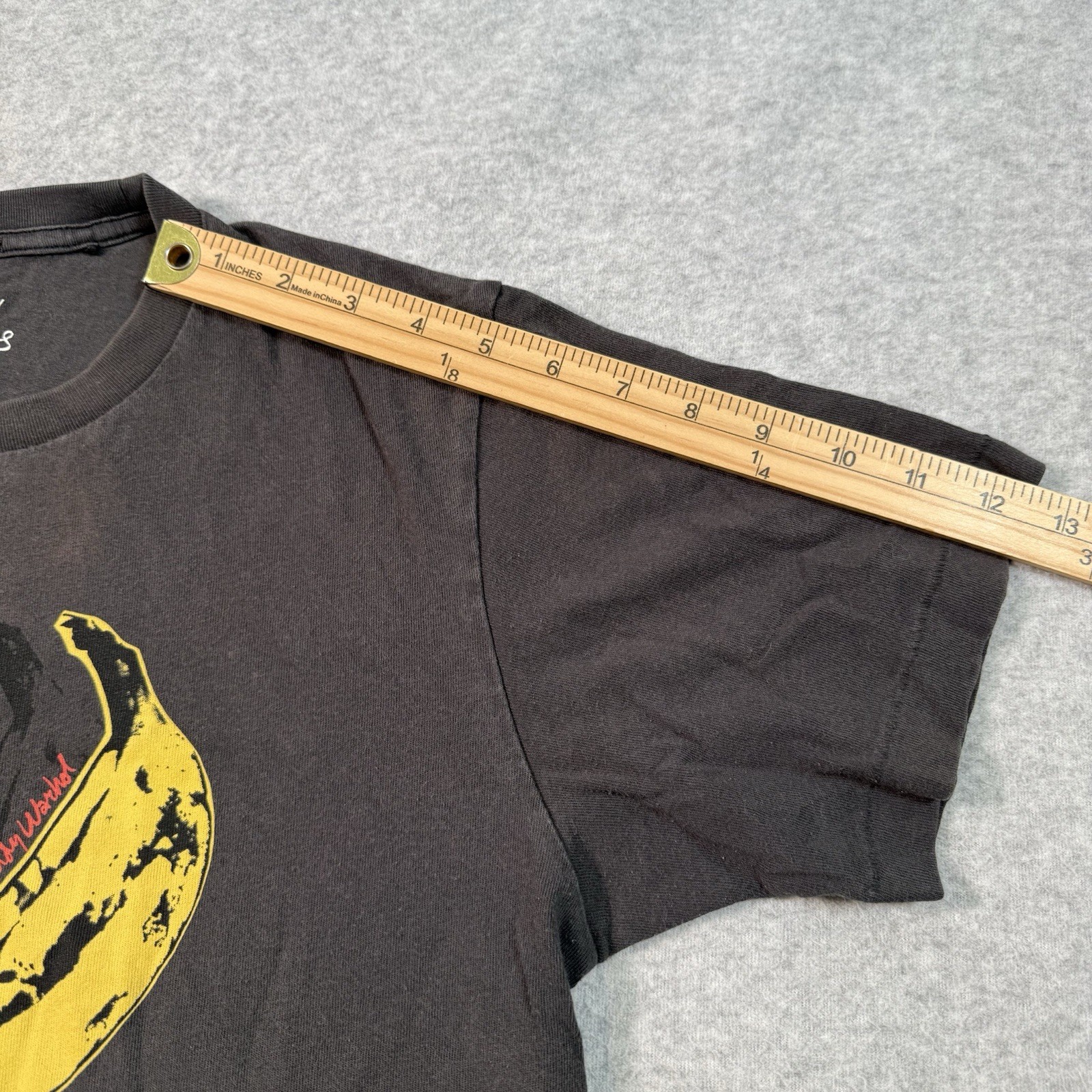 VTG UNIQLO SPRZ NY Andy Warhol Banana T-Shirt Mens Sz Small Black Single Stitch gallery
