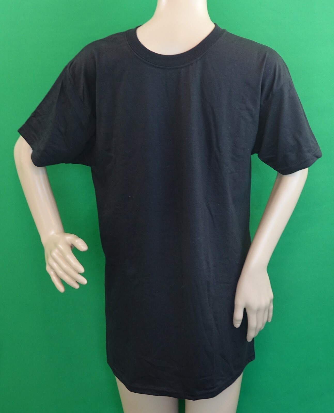 HANES black crew neck short sleeve comfort blend T-shirt/ undershirt,slim fit L gallery