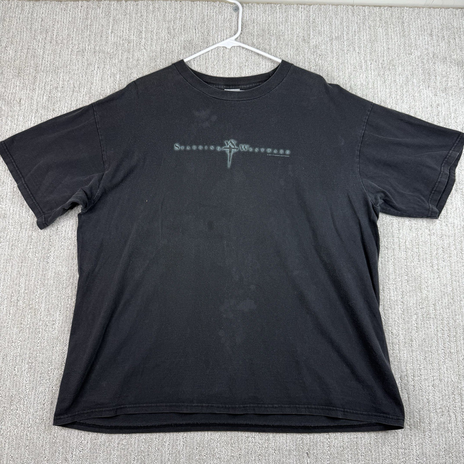 Vintage Stabbing Westward Band Tee T Shirt Size XL Black Winterland Y2K 2001