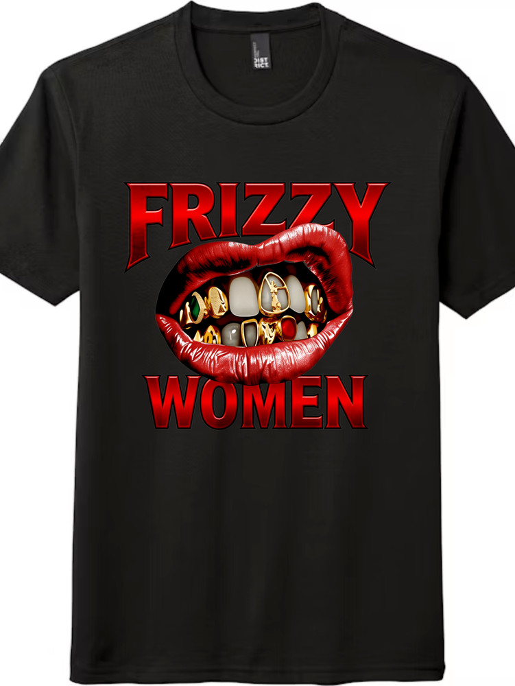 Hip Hop Grillz Graphic Tee | Red Lips & Jewel Design | Men & Women’s