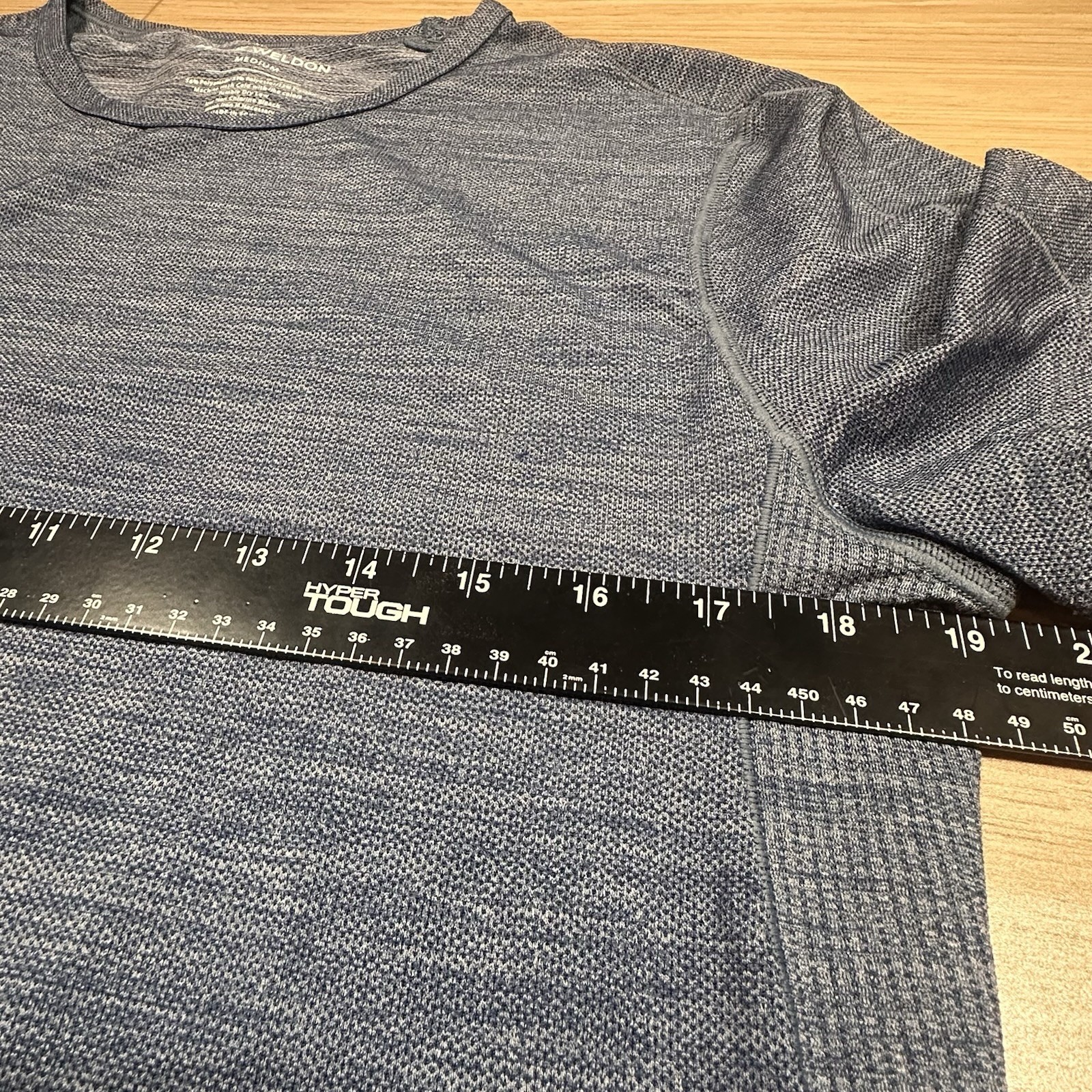Mack Weldon Mens Medium Shirt Airknitx Short Sleeve Blue Polyamide Stretch gallery