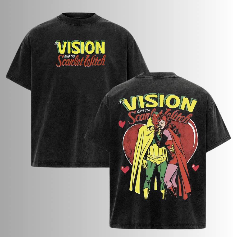Retro Vintage Wanda Vision Scarlet Witch Comic Graphic Tee 90s Grunge Streetwear