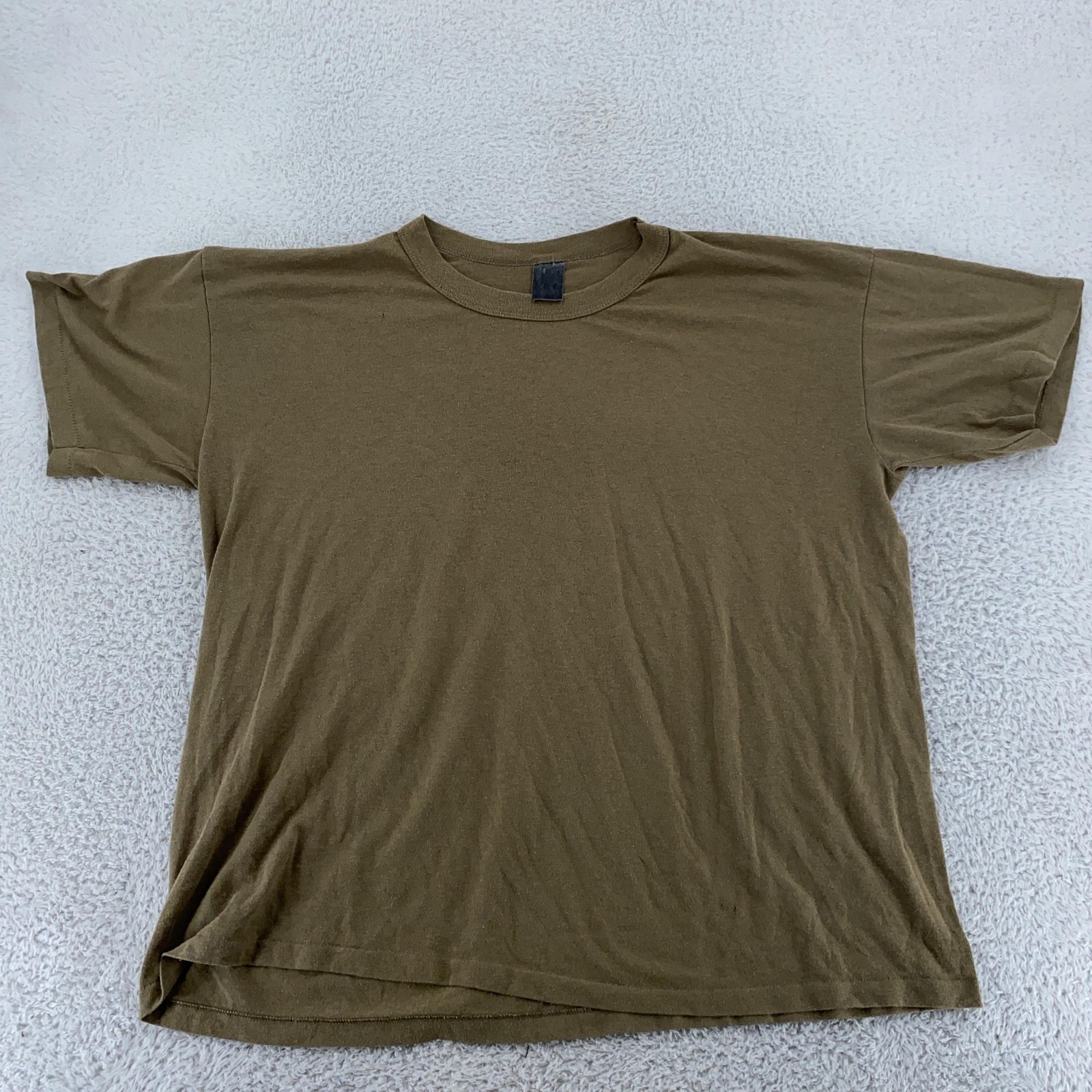 Blank Shirt Mens Extra Large Brown Crewneck Soft Cotton Tee Plain Casual Basic gallery