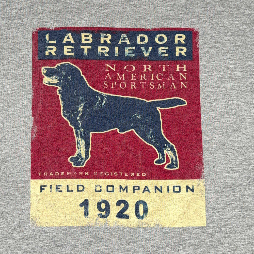 Vintage Labrador Retriever Shirt Adult 2XL XXL Gray Dog American Sportsman 90s gallery