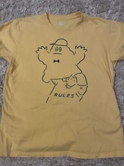 Japanese Design Tshirts Store Graniph RULES Yellow Shirt Size Japan Medium
