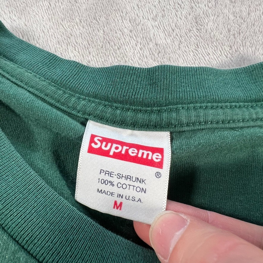 Supreme Kaws Chalk Box Logo T-Shirt Men's Size Medium SS21 Green Short Sleeve gallery