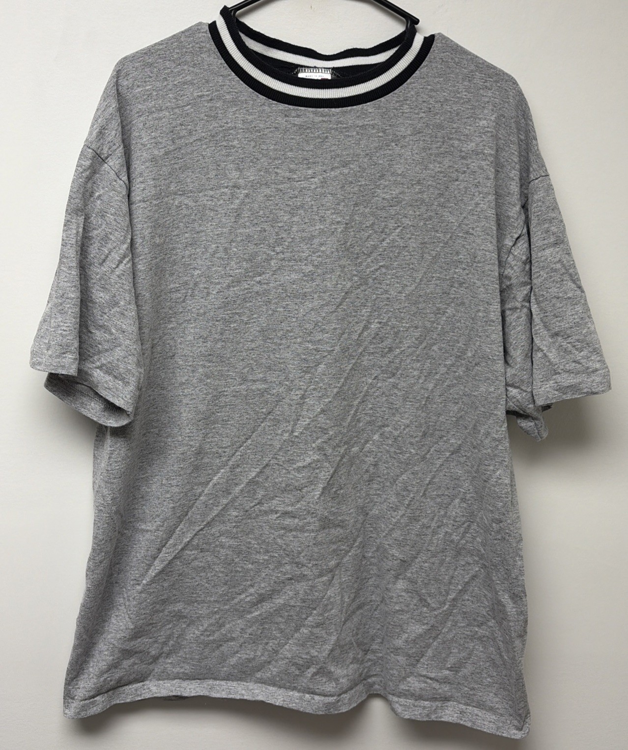 Vintage Single Stitch TShirt Gray Blank Artex Mens L Made in USA 90s