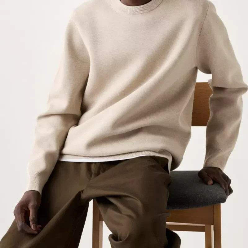 UNISEX Wear UNIQLO Machine-Washable Milano Ribbed Sweater Stretchy Knit gallery