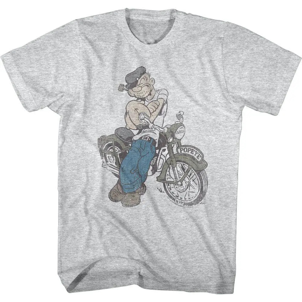 Popeye The Sailorman Vintage Motorcycle Men's T Shirt Biker Gang Cartoon Comic gallery