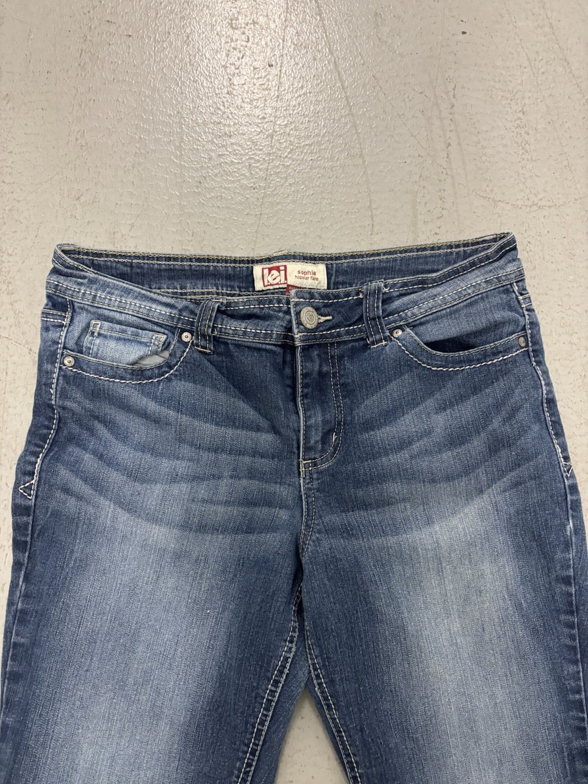 Lei Womens Y2K Bootcut Jeans Denim Blue Size 13 Long gallery