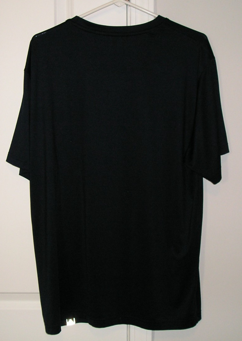 REEBOK MEN'S GRAPHIC NAVY BLUE (SS) POLYESTER/SPANDEX CREW NECK T. SHIRT~NICE! gallery