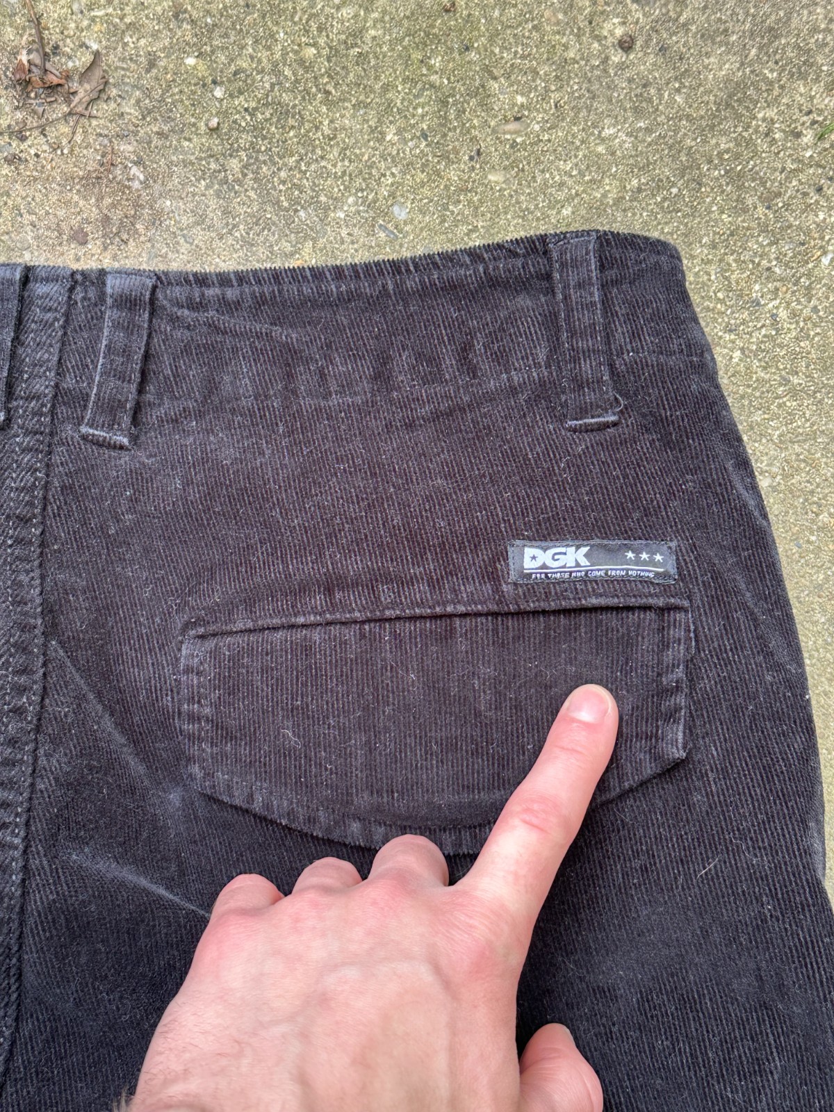 DGK Pants Mens 28x29 OG Cargo Corduroy Skater Y2K Grunge Black gallery