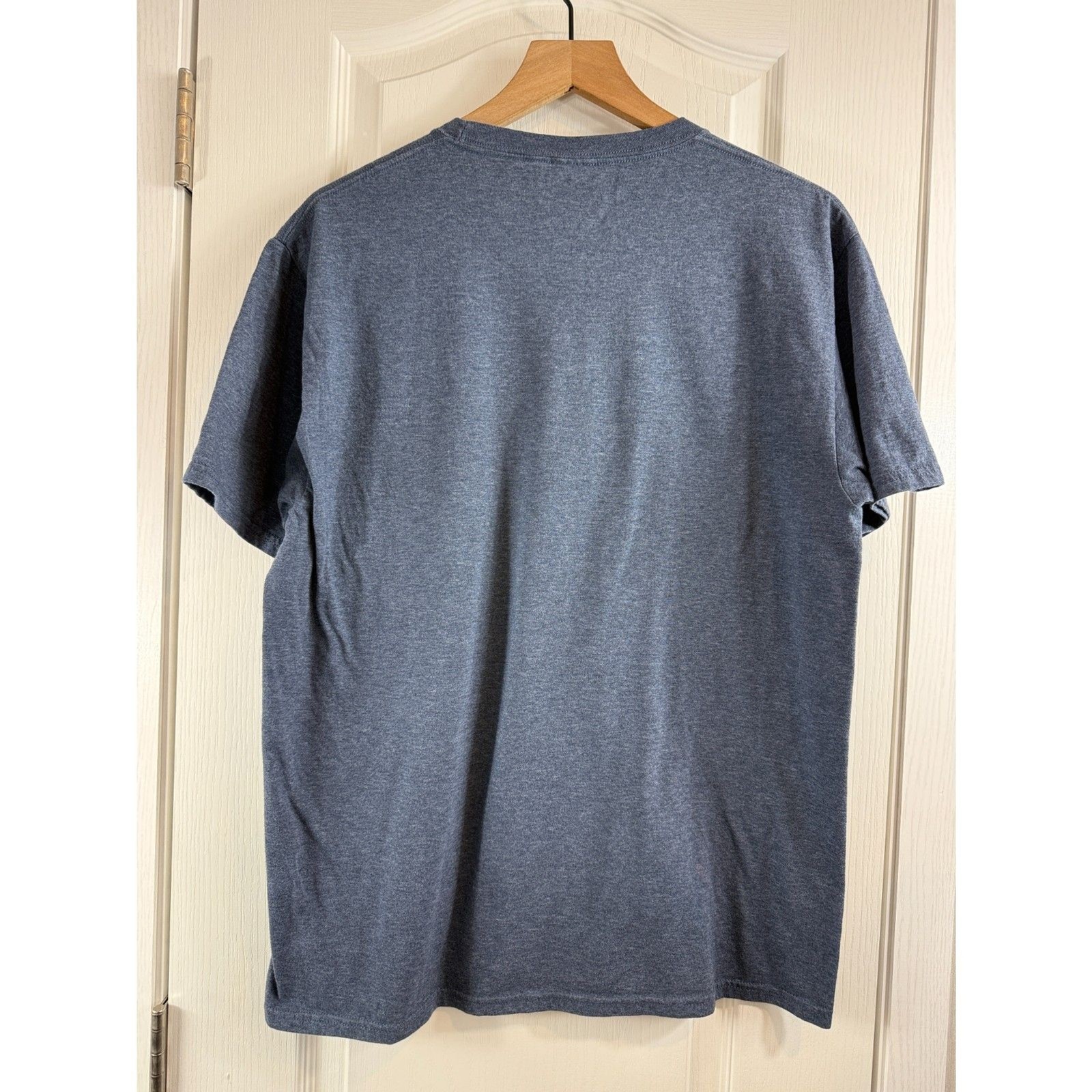 Love Oregon Green Heart Heather Blue Cotton Poly Blend T Shirt Adult Size L gallery