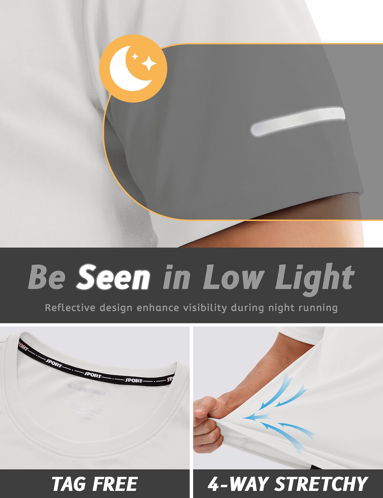 Men's Workout Shirt Short Sleeve Quick Dry UPF 50+ UV Protection Running Gym Tee gallery