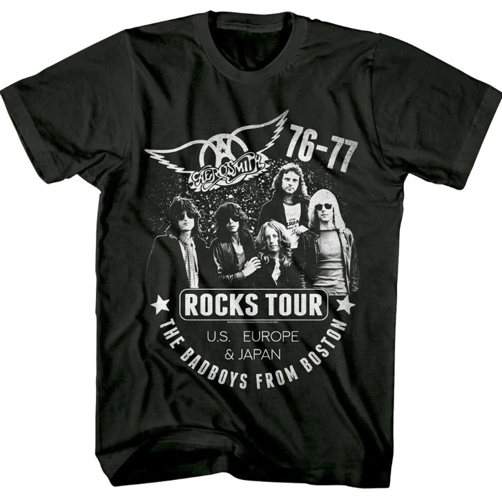 Aerosmith Rocks World Tour 76-77 Men's T Shirt gallery