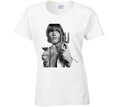White T-shirt Brian Jones Retro Rolling Stone Vintage Devil Trident Cool 60s Mod