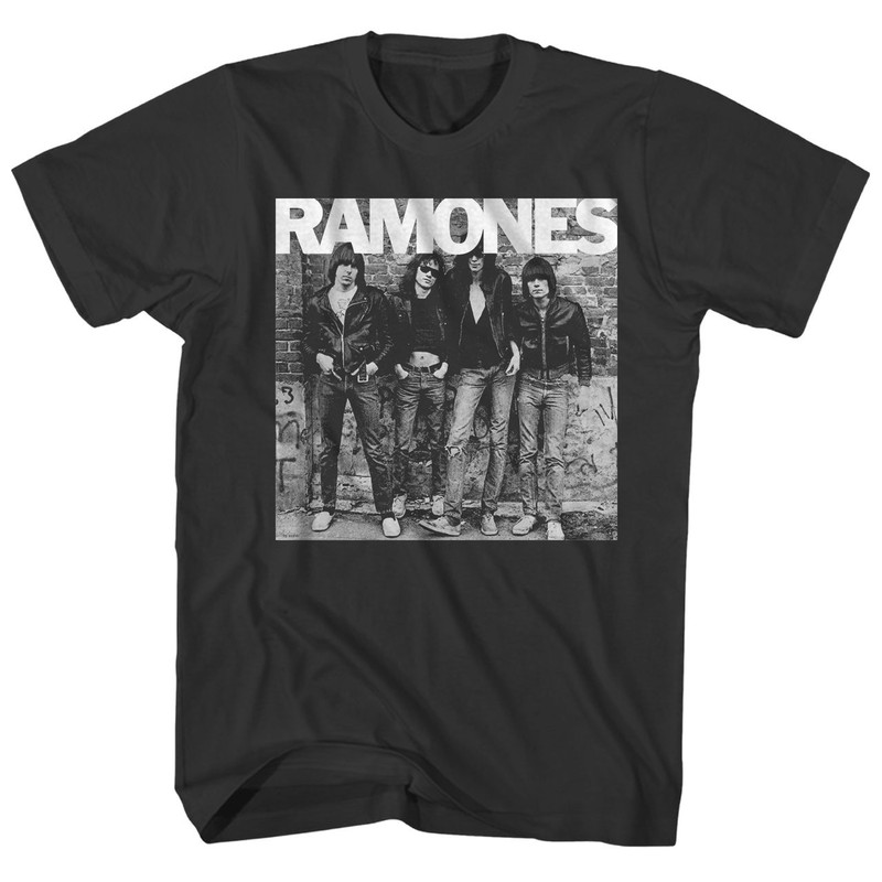 Ramones 1st Album Cover Mens T Shirt Music Classic Rock Band Tee New Black