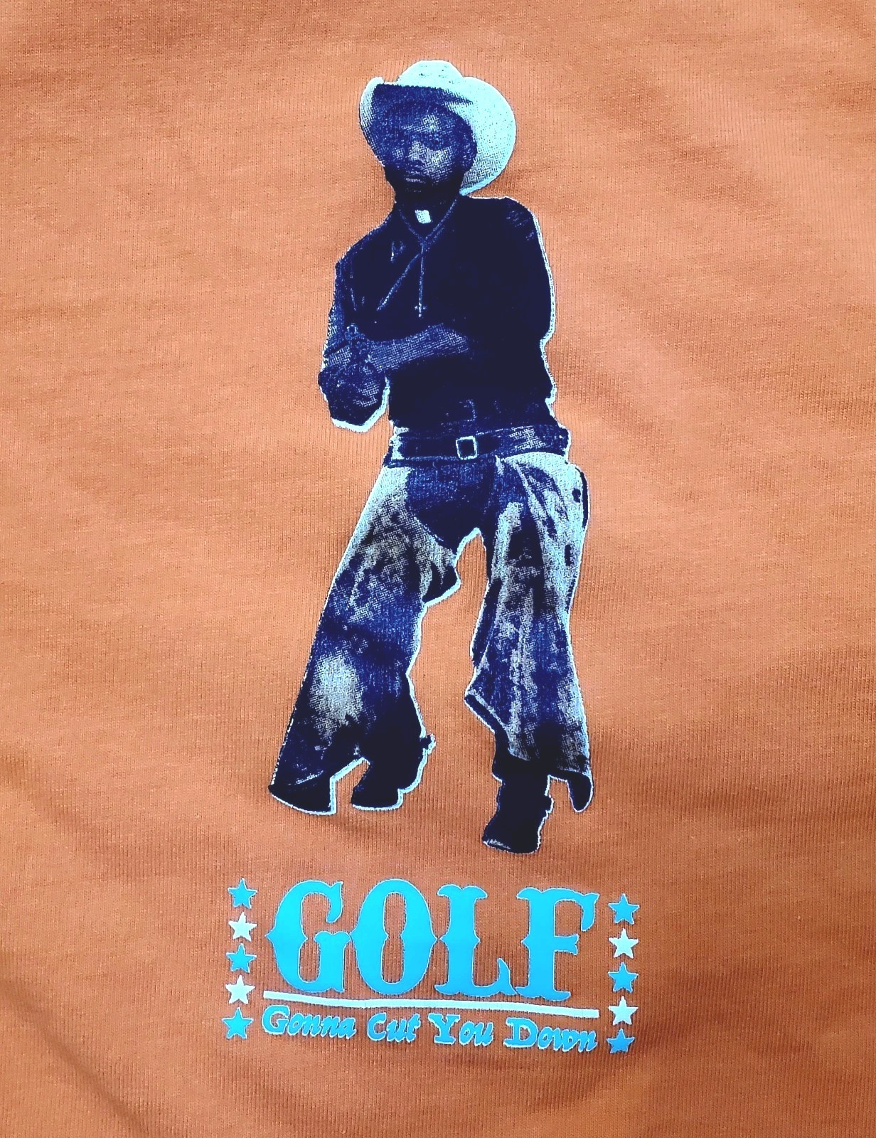 Tyler the Creator Golf Wang 'Gonna Cut You Down' Cowboy T-Shirt~Orange~Large gallery