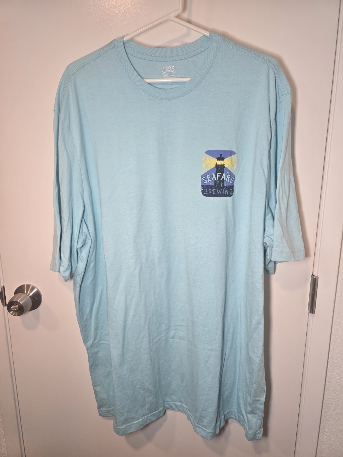 Men's 2XL Tall Fishing T-shirt IZOD SaltWater Seafare Brewing SUMMER beach Theme gallery