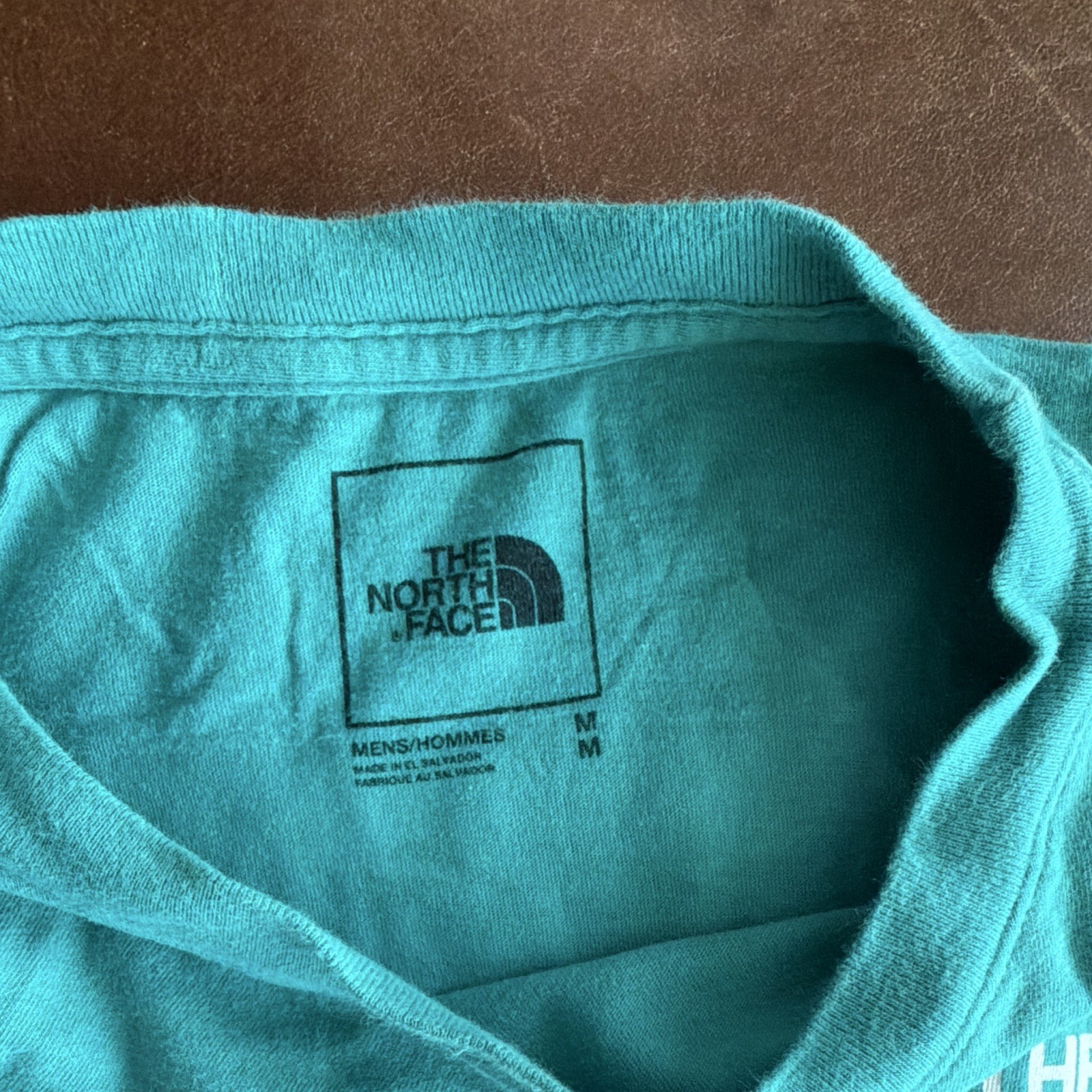The North Face Men's Turquoise Graphic Logo Crew Neck Cotton Tee Shirt, M gallery