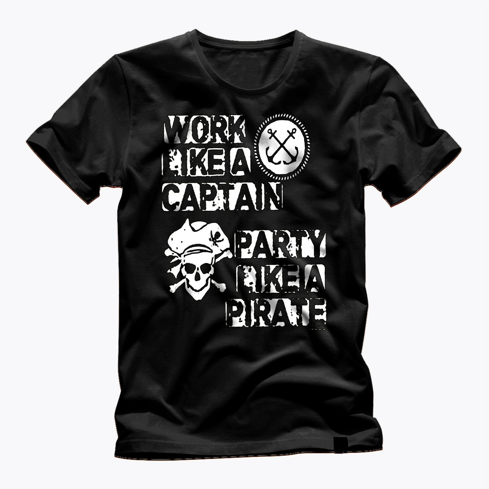 WORK LIKE A CAPTAIN PARTY LIKE A PIRATE FUN GRAPHIC Short-Sleeve Unisex T-Shirt gallery
